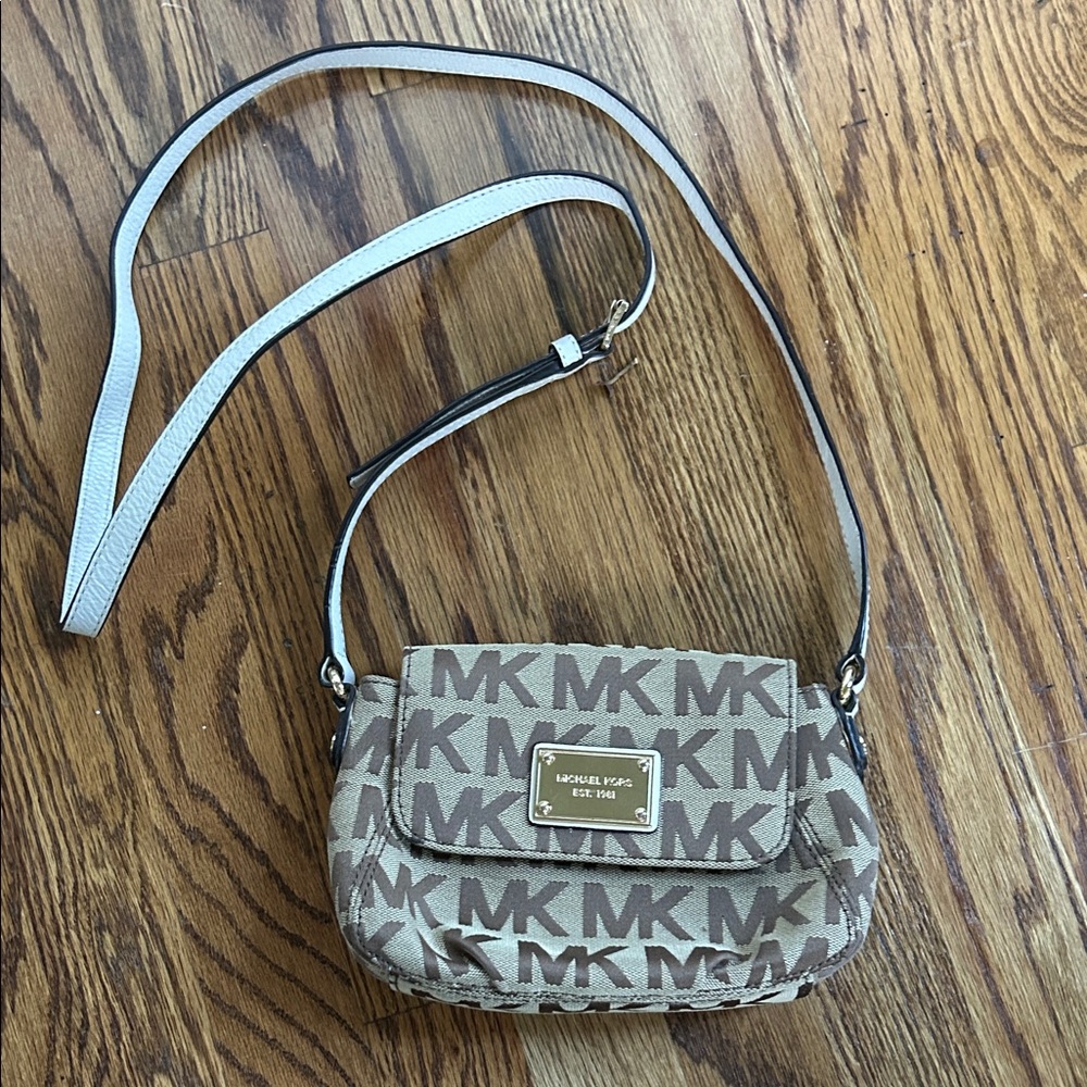 Michael Kors Tan Logo Crossbody Bag